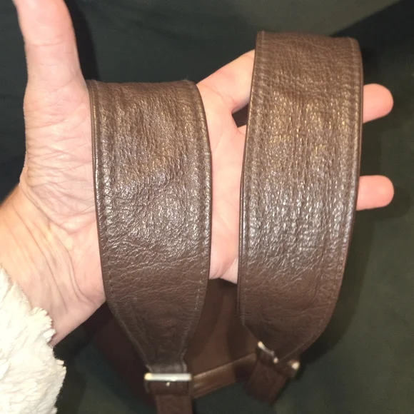 Cover B German Brown Leather Backpack Purse - Picture 10 of 16